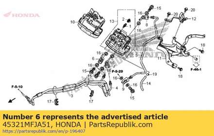 Joint a, fr. brake pipe 45321MFJA51 Honda