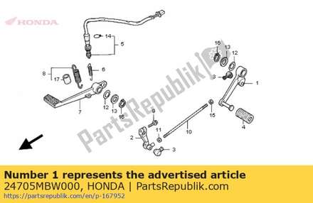 Pedal comp., gear change 24705MBW000 Honda