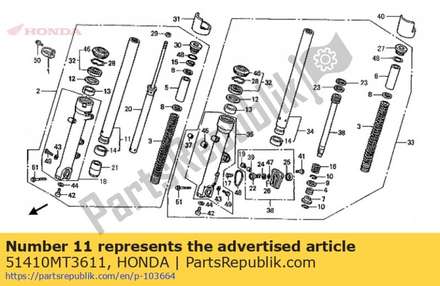 Pipe comp., r. fr. fork 51410MT3611 Honda
