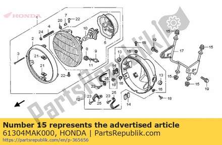 Rubber, headlight mounting 61304MAK000 Honda