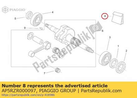 Oliekeerringen - set AP5RZR000097 Piaggio Group