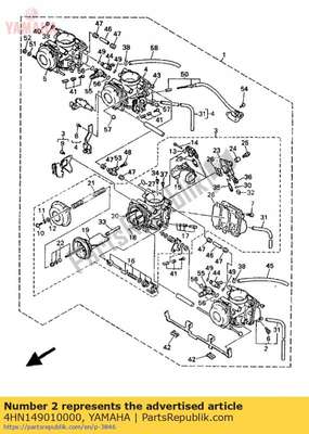 Carburetor assy 1 4HN149010000 Yamaha