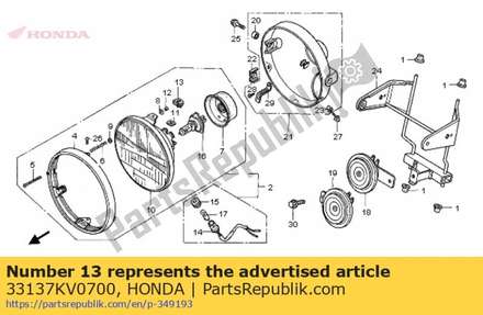 Cover, beam adjusting pivot (stanley) 33137KV0700 Honda