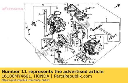 Carburetor assy.( 16100MY4601 Honda