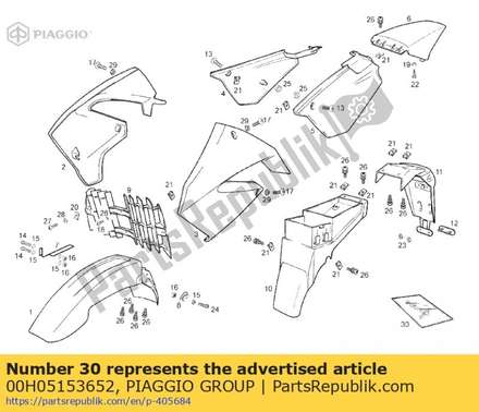 Decals assy 00H05153652 Piaggio Group
