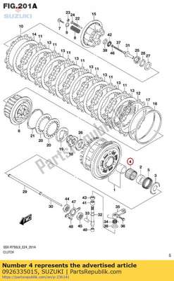 Roller bearing 0926335015 Suzuki