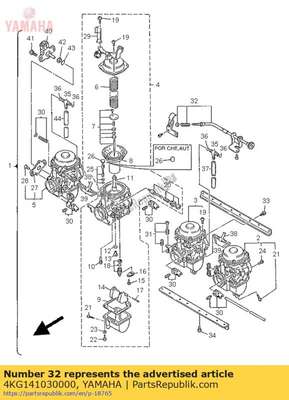 Throttle screw set 4KG141030000 Yamaha