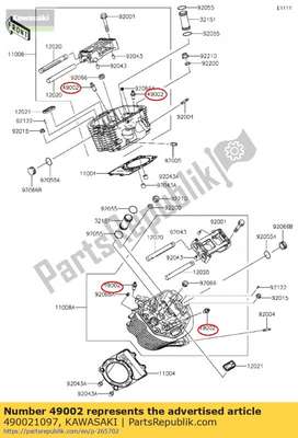 Guide-valve zx1000-b1 490021097 Kawasaki