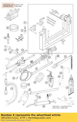 Piston ring compressor d=102mm 58529015102 KTM