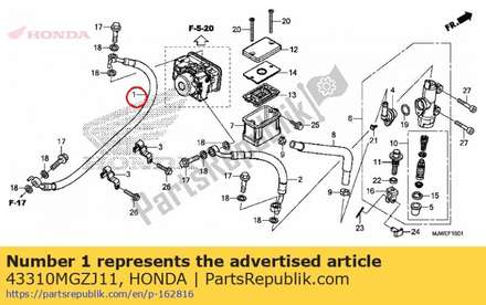 Slang comp. a, rr. rem 43310MGZJ11 Honda