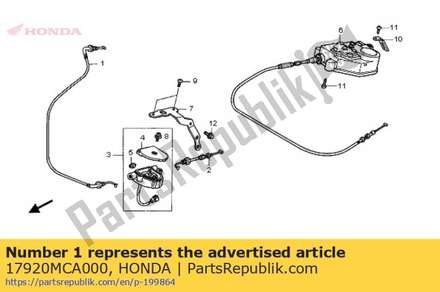 Cable comp. b, throttle 17920MCA000 Honda