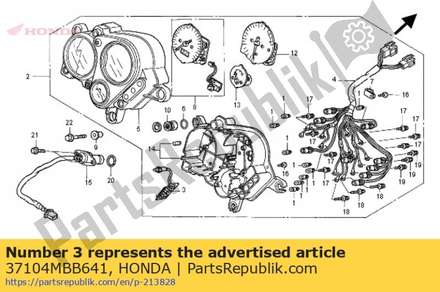 Indicator, fuel 37104MBB641 Honda