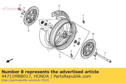 Tire,fr(miche) 44711MBB017 Honda