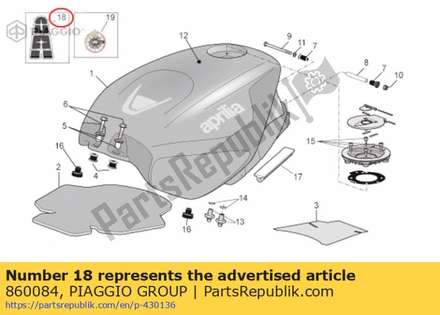 Tank bewaker sticker 860084 Piaggio Group