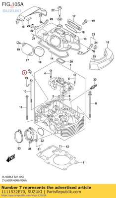 Guide,valve 1111532E70 Suzuki