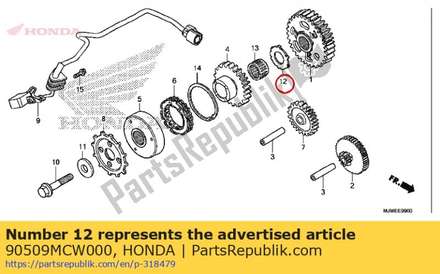 Guide, primary drive gear 90509MCW000 Honda