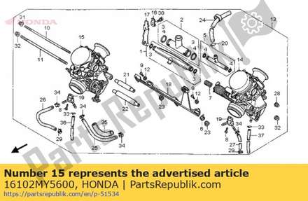 Carburetor assy ( 16102MY5600 Honda