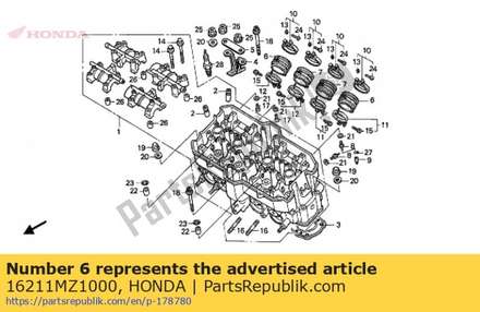 Insulator a, carburetor 16211MZ1000 Honda