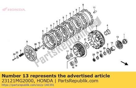 Gear, primary drive (32t) 23121MG2000 Honda