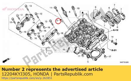Guide, in. valve (o.s.) 12204KYJ305 Honda