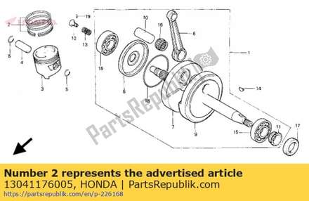 Ring set, piston (0.75) ( 13041176005 Honda