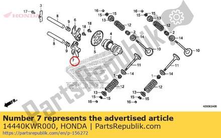 Arm comp., ex. valve rocker 14440KWR000 Honda