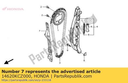 Guide comp., cam chain 14620KCZ000 Honda