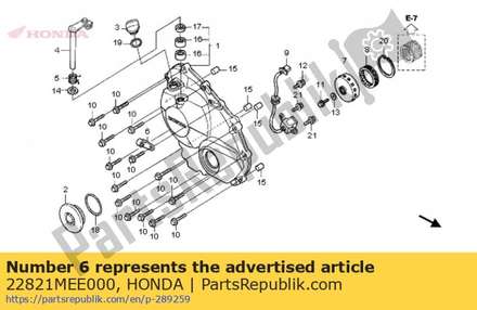 Receiver, clutch cable 22821MEE000 Honda