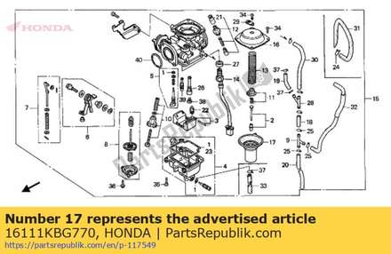Piston comp., vacuum 16111KBG770 Honda