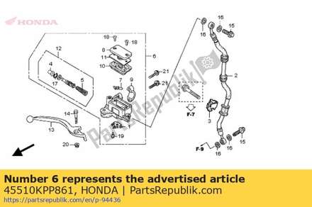 Cylinder sub assy., fr. b 45510KPP861 Honda