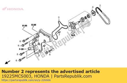 Chain, water pump drive (70l) 19225MCS003 Honda