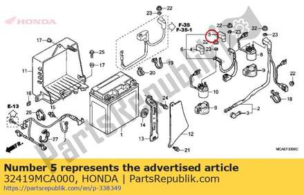 Cover d, magnetic switch 32419MCA000 Honda