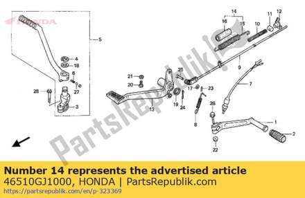 Spring set, brake pedal 46510GJ1000 Honda