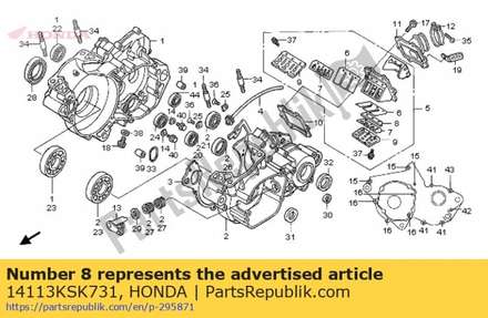 Spacer, reed valve 14113KSK731 Honda