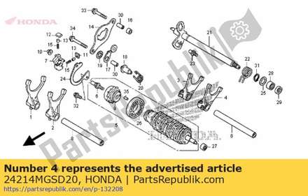 Fork, l. gearshift (counter) 24214MGSD20 Honda
