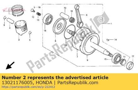 Ring set, piston (0.25) ( 13021176005 Honda