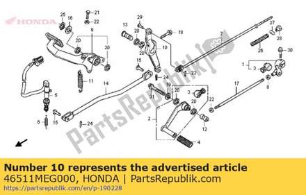 Arm, rr. brake middle 46511MEG000 Honda