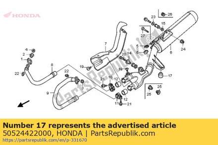 Rubber, main stand stoppe 50524422000 Honda