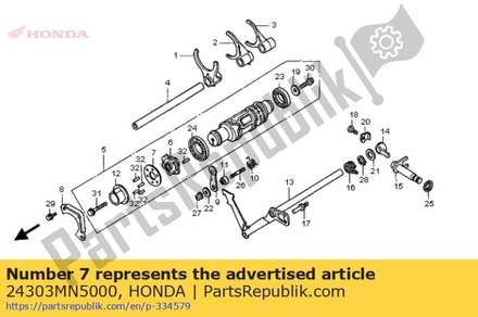 Plate, gearshift arm guide 24303MN5000 Honda