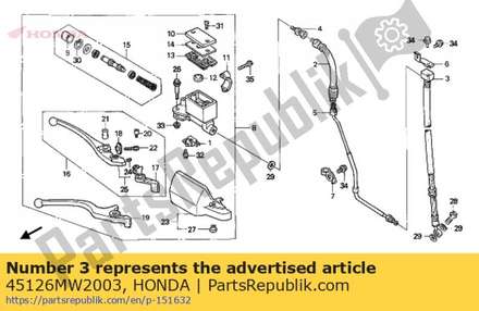 Hose,brake lower 45126MW2003 Honda
