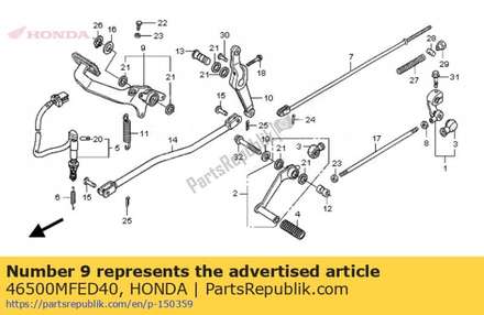 Pedal assy., rr. brake 46500MFED40 Honda