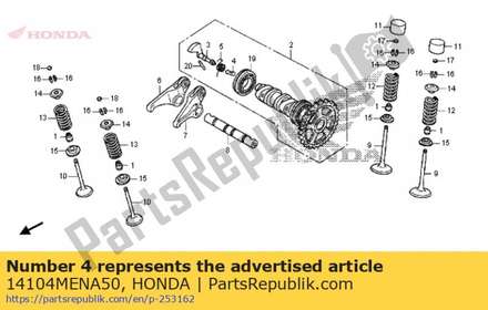 Plunger, decompression 14104MENA50 Honda