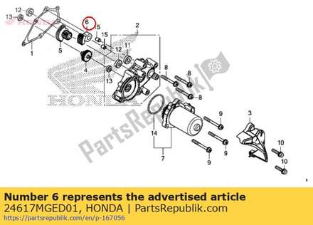 Gear, shift reduction (42 24617MGED01 Honda
