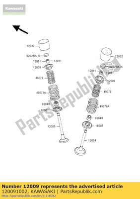Retainer-valve spring 120091002 Kawasaki