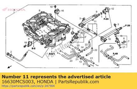 Pipe set, fuel 16630MCS003 Honda