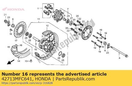 Flap, tire (pirelli) 42713MFC641 Honda
