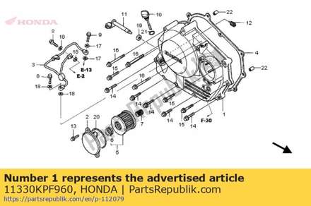 Cover comp., r. crankcase 11330KPF960 Honda