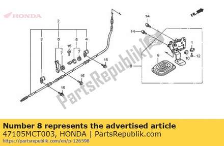 Lever comp., hand brake 47105MCT003 Honda