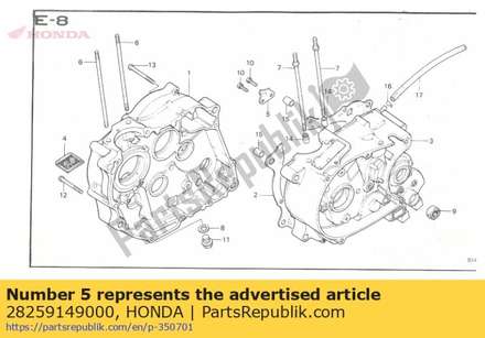 Plate, ratchet guide 28259149000 Honda