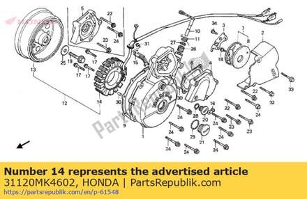 Stator comp 31120MK4602 Honda
